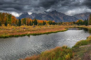 Teton aralığı Grand Teton Milli Parkı'nda