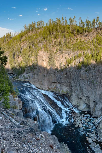 Gibbon Falls en Yellowstone — Foto de Stock