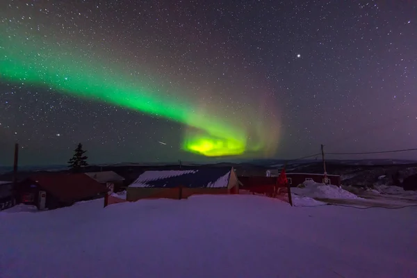 Aurora borealis au-dessus de Fairbank Alaska — Photo