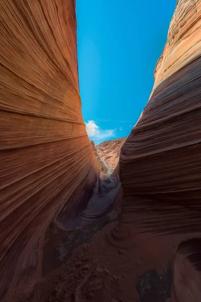 Die welle, erstaunlicher sandstein in arizona lizenzfreie Stockbilder