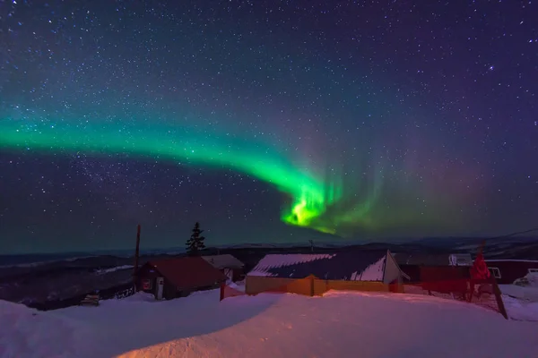 Aurora boreale su Fairbank Alaska Foto Stock Royalty Free