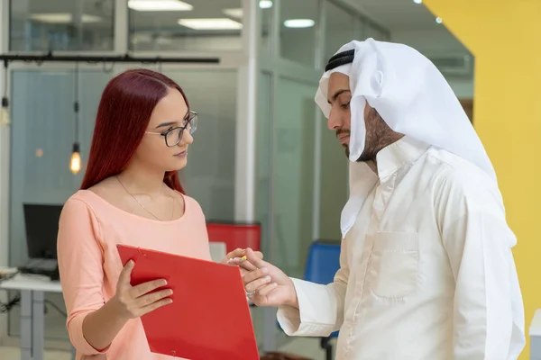 Arab business people in a meeting