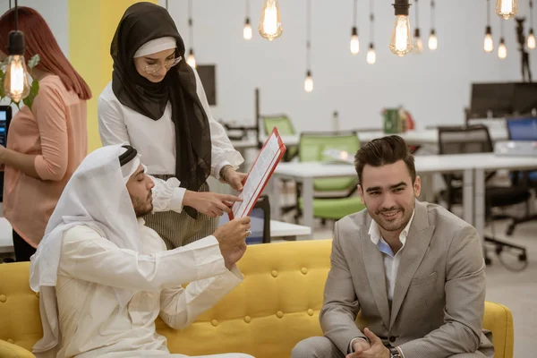 Arab business people in a meeting