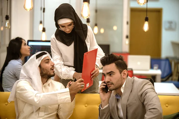 Arab business people in a meeting