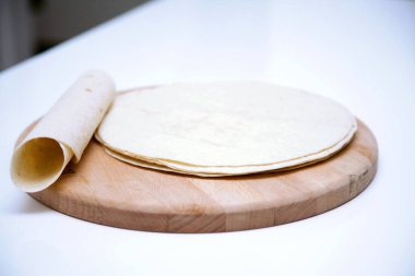 İzole edilmiş Meksika tortillaları.