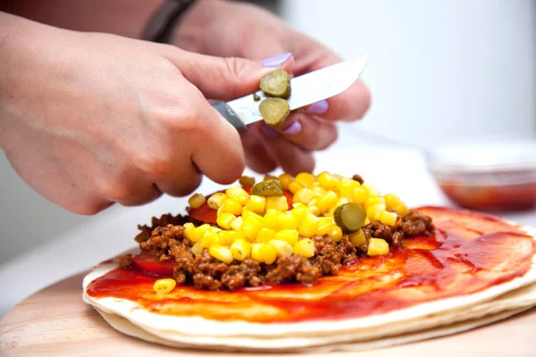 Comida, tortilla mexicana — Fotografia de Stock