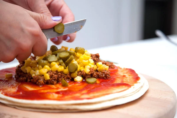 Comida, tortilla mexicana —  Fotos de Stock