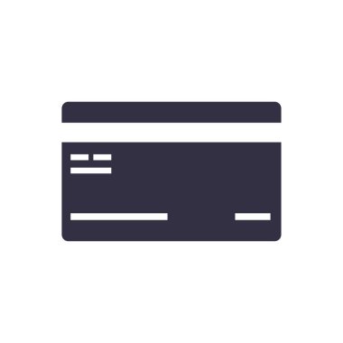 Modern plastik kredi kartı. Düz stil nakit vektör ikonu. Bankacılık
