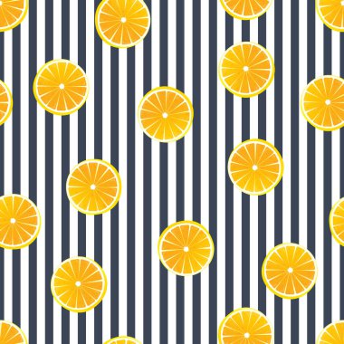 Tatlı limonlar ve portakallar dikişsiz tekstil desenleri. Vektör sarı