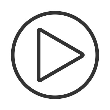 Çal düğmesi simgesi. Müzik ve video ileri tıklama şekli sembolü. Pu!