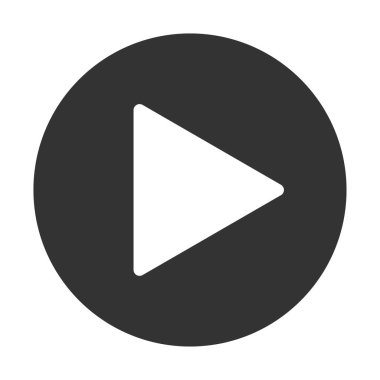 Çal düğmesi simgesi. Müzik ve video ileri tıklama şekli sembolü. Pu!