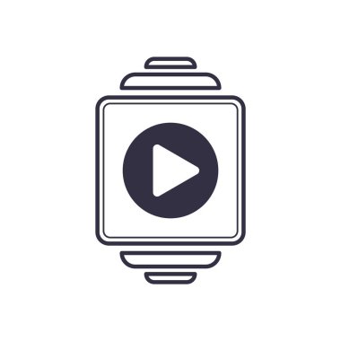 Görüntü sembollü taslak simgesi akıllı saat. Elektronik medikal