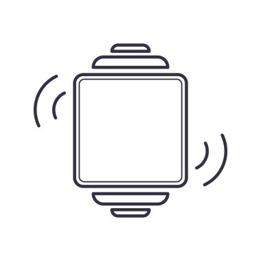 Ses dalgaları veya titreşimli vektör smartwatch 'in ana simgesi.