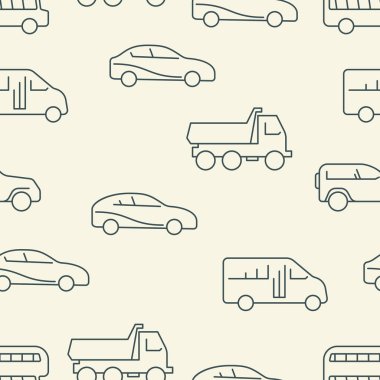 Taşıma ana hatları simgesi. Kusursuz çocuklar araba şablonu. Çocuklar