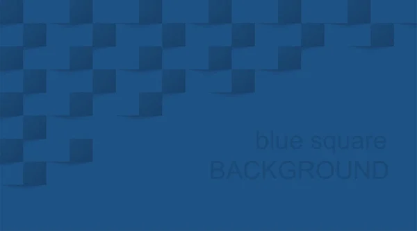 Azul cuadrado moderno fondo de cubos abstractos 3d con sombra . — Vector de stock