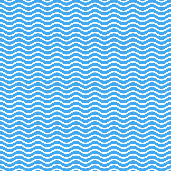 Naadloos patroon van golvende lijnen. Vector textuur van blauwe golven op — Stockvector