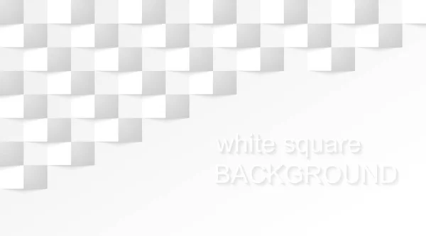 Blanco cuadrado moderno fondo de cubos abstractos 3d con sombra . — Vector de stock