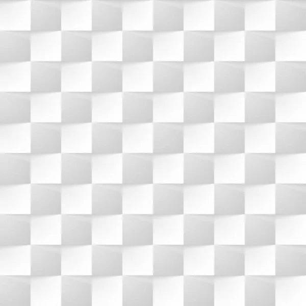 Weißer moderner Hintergrund aus abstrakten 3D-Würfeln mit Schatten. nahtlos — Stockvektor