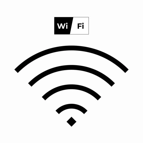 Wi Fi dalga internet sinyali vektör simgesi simgesi — Stok Vektör