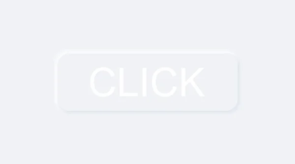 Brillante Botón Degradado Blanco Con Inscripción Haga Clic Aquí Icono — Vector de stock