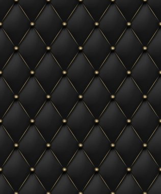 Siyah mat deri desen, pürüzsüz desen. Vip arka plan döşeme zengin kanepe ve lüks kanepe. Vector soyut antik illüstrasyon. Yakın plan..
