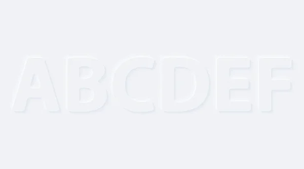 Pulsante Vettoriale Lettera Dell Alfabeto Abc Luminoso Gradiente Bianco Icona — Vettoriale Stock