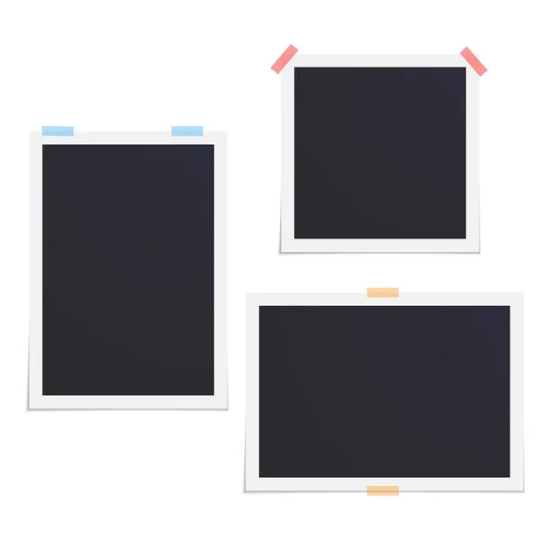 矢量设置空相框与苏格兰带隔离的白色背景 垂直水平和正方形卡片 — 图库矢量图片