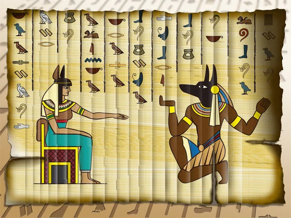 Anubis und cleopatra. — Stockfoto