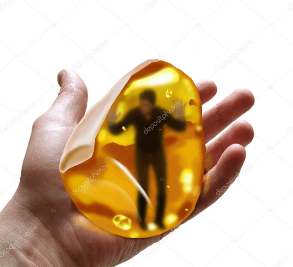 The man in amber.