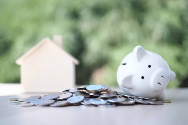 Risparmiare Soldi Usare Debito Comprare Una Casa Risparmio Casa — Foto Stock
