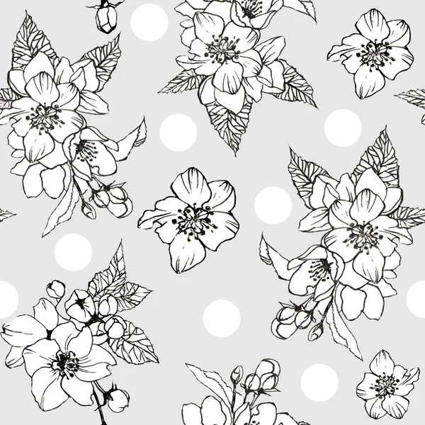 A graphic pattern of flowers — Stock Photo, Image