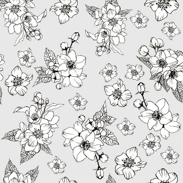 Um padrão gráfico de flores — Fotografia de Stock