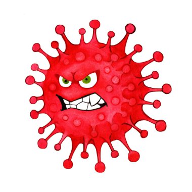İllüstrasyon koronavirüs molekülü 