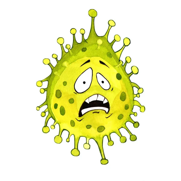 Ілюстрація молекули коронавірусу — стокове фото