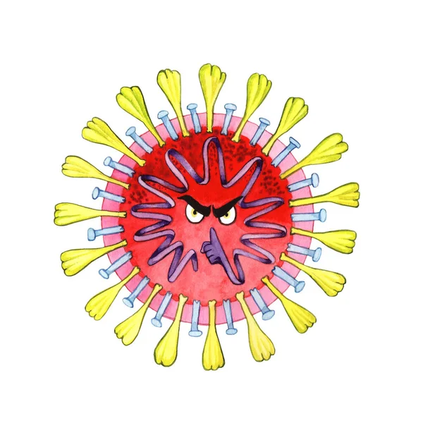 Molécula de coronavirus de ilustración —  Fotos de Stock