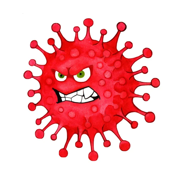 Иллюстрационная коронавирусная молекула — стоковое фото