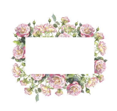 Şık şakayık buketleri, gülleri olan güzel bir çiçek çerçevesi.