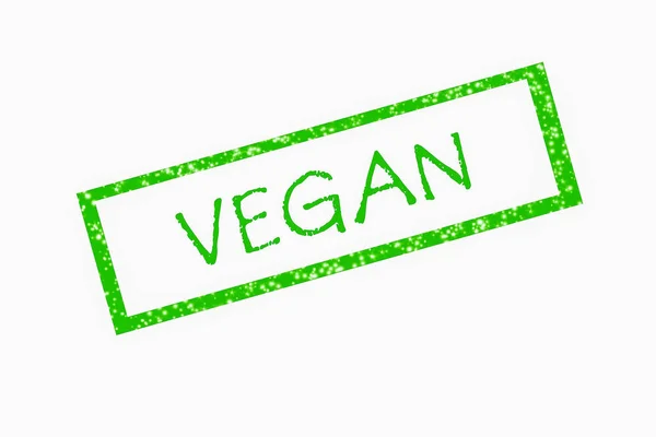 Verde Vegan Stamp fundo — Fotografia de Stock