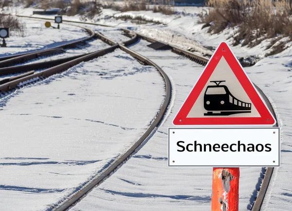 Ferrovie dello Scudo del Caos della neve — Foto Stock