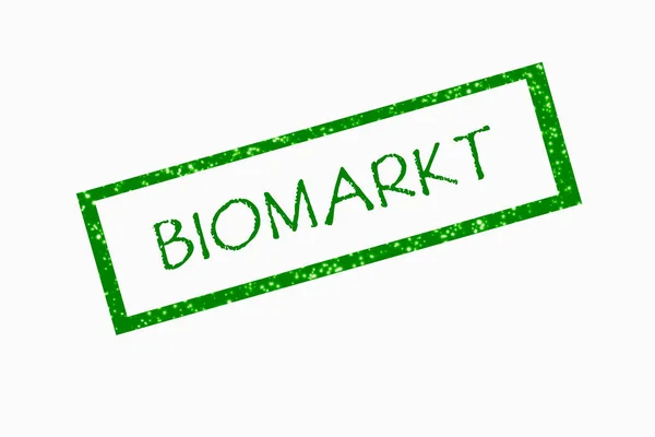 Német Stamp Biomarkt háttér — Stock Fotó