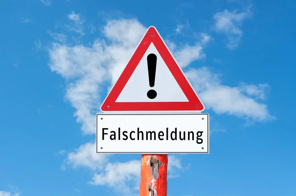 Německo falešná zpráva v němčině — Stock fotografie
