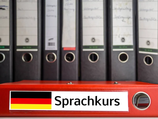 Folder van de Duitse taalcursus — Stockfoto
