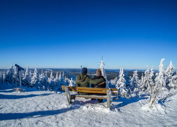 Romantischer Winterurlaub Hintergrund — Stockfoto