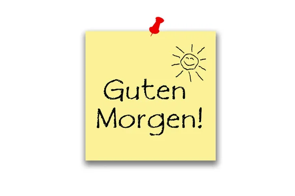 - Καλημέρα! σημείωση στα γερμανικά — Φωτογραφία Αρχείου