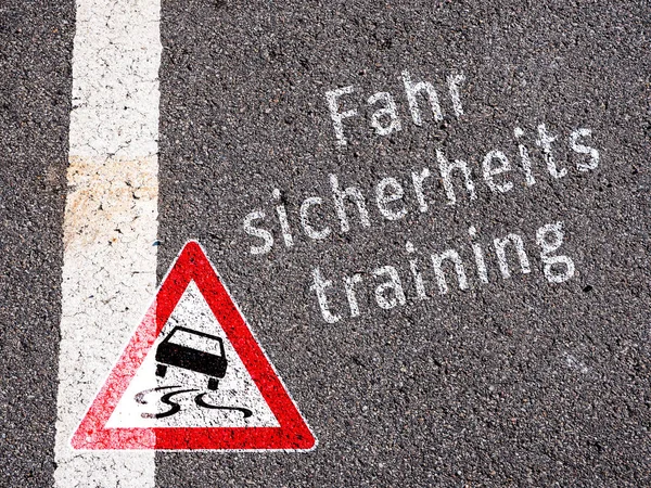 Fahrsicherheitstraining Asphalt — Stockfoto