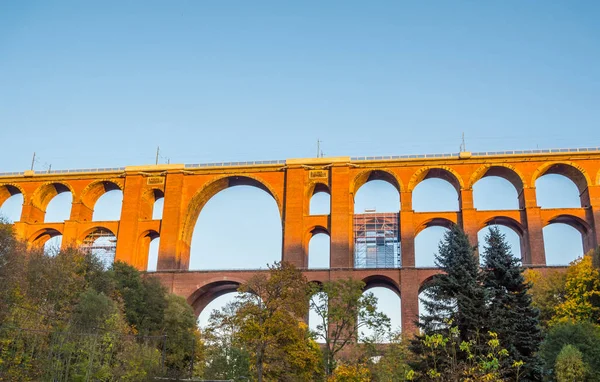 Construção em ponte na Saxónia — Fotografia de Stock