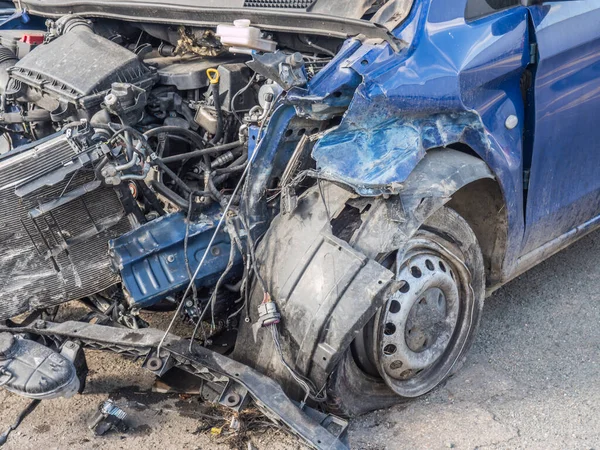Chocó coche Van colisión — Foto de Stock