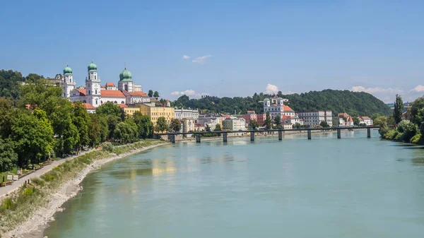 Panorama Utsikt över staden Passau — Stockfoto