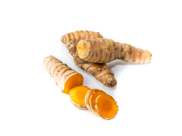 Radice Curcuma sfondo isolato — Foto Stock