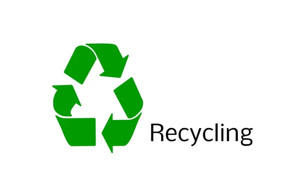 Recycling symbolische teken achtergrond — Stockfoto